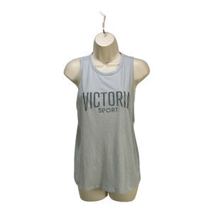 Victoria Secret Sports Womens Tank Top Size Small Gray Pullover Gym Sleeveless